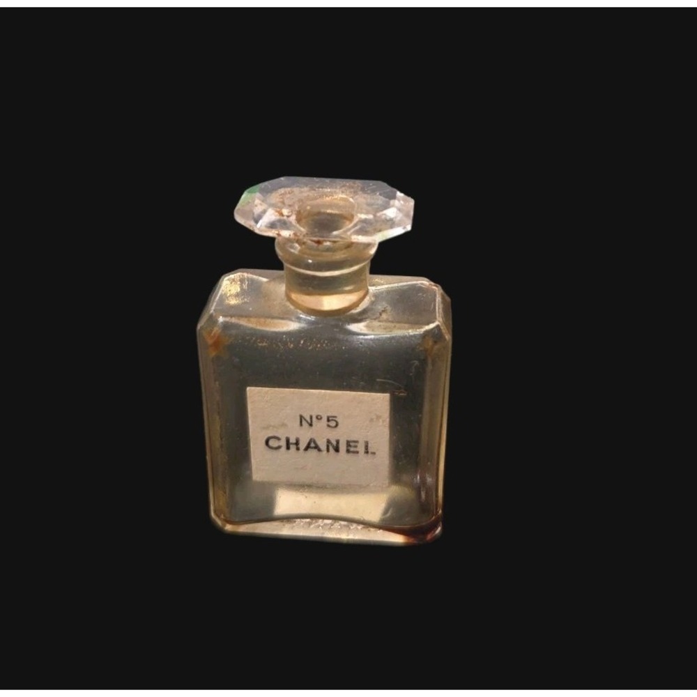 Vintage 1950s Chanel No. 5 Perfume Bottle 0.275 FL OZ Size 9 Glass Stopper Empty